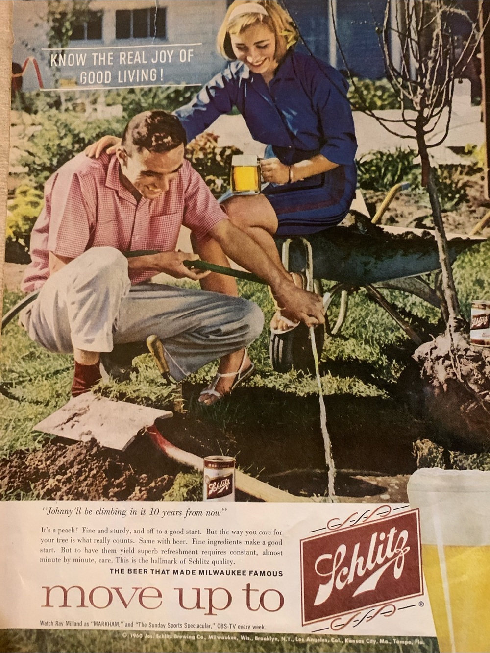 Vintage Look Magazine April 12, 1960 Schlitz Beer Advertisement